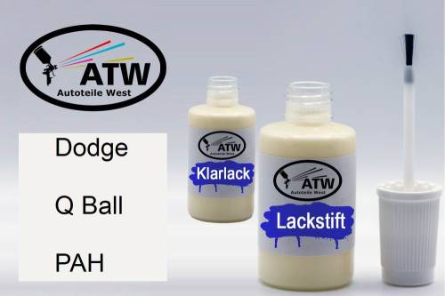 Dodge, Q Ball, PAH: 20ml Lackstift + 20ml Klarlack - Set, von ATW Autoteile West.
